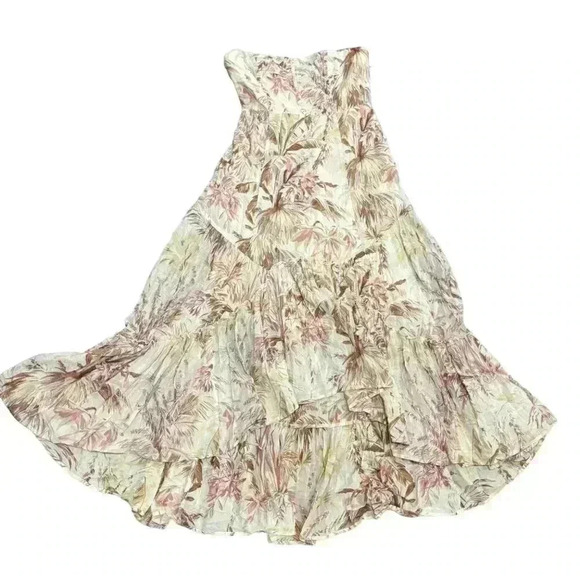 Bohemian Strapless Maxi Dress By Anthropologie - UK 12 US 8 EU 40 Floral Flowy - Picture 2 of 8